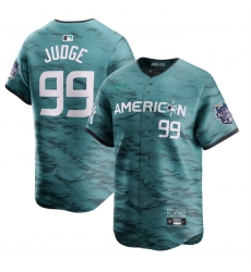 Men New York Yankees 99 Aaron Judge Teal 2023 All Star Cool Base Stitched Baseball Jersey Men New York Yankees 99 Aaron Judge Teal 2023 All Star Cool Base Stitched Baseball Jersey