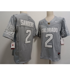 Colorado Buffaloes #2 Shedeur Sanders Gray New Colorado Buffaloes #2 Shedeur Sanders Gray New