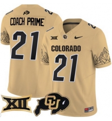 Men Colorado Buffaloes #21 Coach Prime Gold Vapor Limited Stitched Football Jersey Men Colorado Buffaloes #21 Coach Prime Gold Vapor Limited Stitched Football Jersey