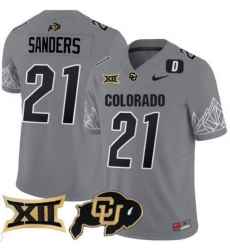 Men Colorado Buffaloes #21 Shilo Sanders Gray Vapor Limited Stitched Football Jersey Men Colorado Buffaloes #21 Shilo Sanders Gray Vapor Limited Stitched Football Jersey