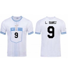 Men Uruguay #9 Luis Suarez Soccer 2024 Jersey White Men Uruguay #9 Luis Suarez Soccer 2024 Jersey White