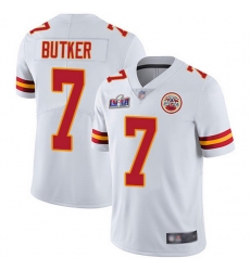Men Nike Kansas City Chiefs 7 Harrison Butker White Bound Stitched NFL Vapor Untouchable Limited 2024 Super Bowl LVIII Jersey Men Nike Kansas City Chiefs 7 Harrison Butker White Bound Stitched NFL Vapor Untouchable Limited 2024 Super Bowl LVIII Jersey
