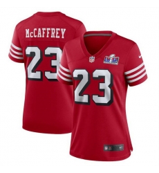 Women San Francisco 49ers 23 Christian McCaffrey New Red 2023 F U S E Vapor Untouchable Limited Stitched Football 2024 Super Bowl LVIII Jersey Women San Francisco 49ers 23 Christian McCaffrey New Red 2023 F U S E Vapor Untouchable Limited Stitched Football 2024 Super Bowl LVIII Jersey