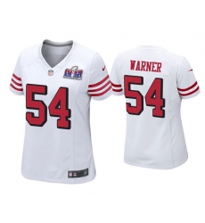 Women San Francisco 49ers 54 Fred Warner White Throwback Vapor Untouchable Limited Stitched Football 2024 Super Bowl LVIII Jersey Women San Francisco 49ers 54 Fred Warner White Throwback Vapor Untouchable Limited Stitched Football 2024 Super Bowl LVIII Jersey