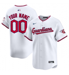 Men Cleveland Guardians Active Player Custom White Home Limited Stitched Baseball Jersey