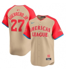 Men American League 27 Vladimir Guerrero Jr  Cream 2024 All Star Limited Stitched Jersey
