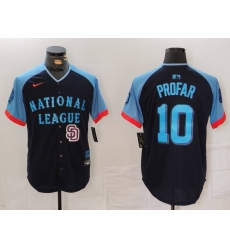 Men National League 10 Jurickson Profar Navy 2024 All Star Limited Stitched Baseball Jersey 3 Men National League 10 Jurickson Profar Navy 2024 All Star Limited Stitched Baseball Jersey 3