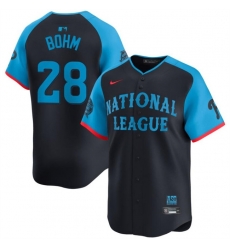 Men National League 28 Alec Bohm Navy 2024 All Star Limited Stitched Baseball Jersey Men National League 28 Alec Bohm Navy 2024 All Star Limited Stitched Baseball Jersey