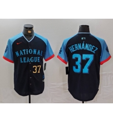 Men National League 37 Teoscar Hernandez Navy 2024 All Star Limited Stitched Baseball Jersey 8 Men National League 37 Teoscar Hernandez Navy 2024 All Star Limited Stitched Baseball Jersey 8
