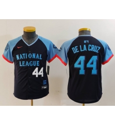Youth National League 44 Elly De La Cruz Navy 2024 All Star Limited Stitched Baseball Jersey 5 Youth National League 44 Elly De La Cruz Navy 2024 All Star Limited Stitched Baseball Jersey 5