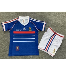 Youth Retro Soccer Jerseys France Blue Youth Retro Soccer Jerseys France Blue