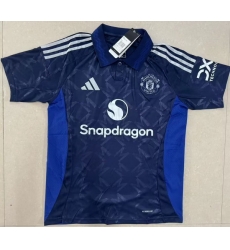 Men 2024 2025 Soccer Jersey Manchester United F.C. Away Blue Men 2024 2025 Soccer Jersey Manchester United F.C. Away Blue