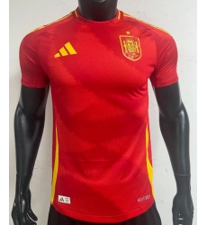 Men 2024 Soccer Jersey Spain Red Men 2024 Soccer Jersey Spain Red