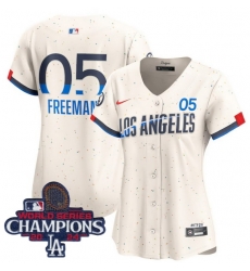 Women Nike Los Angeles Dodgers Freddie Freeman #5 Ice Cream 2024 World Series Champions Stitched MLB Jersey Women Nike Los Angeles Dodgers Freddie Freeman #5 Ice Cream 2024 World Series Champions Stitched MLB Jersey