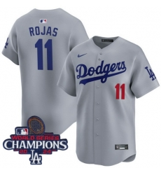 Youth Nike Los Angeles Dodgers Miguel Rojas #11 Gray 2024 World Series Champions Stitched MLB Jersey Youth Nike Los Angeles Dodgers Miguel Rojas #11 Gray 2024 World Series Champions Stitched MLB Jersey