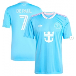 Men's Inter Miami CF Rodrigo De Paul adidas Originals Blue 2025 Third Replica Player Jersey
