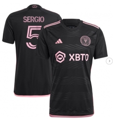 Men's Inter Miami CF Sergio Busquets adidas Black 2023 La Noche Replica Player Jersey