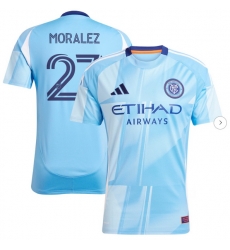 Men's New York City FC Maximiliano Moralez adidas Light Blue 2025 The Excelsior Kit Replica Player Jersey
