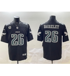 Men Philadelphia Eagles 26 Saquon Barkley Black Fashion With 3 Star C Patch Vapor Untouchable Limited Stitched Football Jersey Men Philadelphia Eagles 26 Saquon Barkley Black Fashion With 3 Star C Patch Vapor Untouchable Limited Stitched Football Jersey