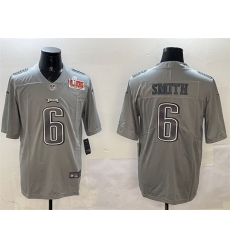 Men Philadelphia Eagles 6 DeVonta Smith Grey 2025 Super Bowl LIX Patch Atmosphere Fashion Vapor Untouchable Limited Stitched Football Jersey Men Philadelphia Eagles 6 DeVonta Smith Grey 2025 Super Bowl LIX Patch Atmosphere Fashion Vapor Untouchable Limited Stitched Football Jersey