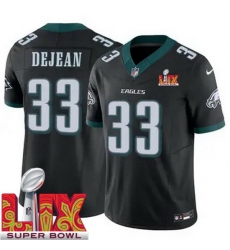Men Philadelphia Eagles Cooper DeJean #33 Black 2024 2025 Super Bowl LIX F U S E Stitched NFL Jersey Men Philadelphia Eagles Cooper DeJean #33 Black 2024 2025 Super Bowl LIX F U S E Stitched NFL Jersey