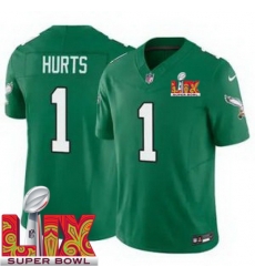 Youth Philadelphia Eagles Jalen Hurts #1 Kelly Green 2024 2025 Super Bowl LIX F U S E Stitched NFL Jersey Youth Philadelphia Eagles Jalen Hurts #1 Kelly Green 2024 2025 Super Bowl LIX F U S E Stitched NFL Jersey