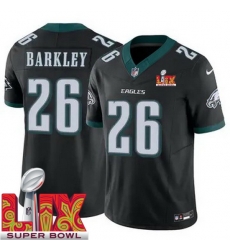 Youth Philadelphia Eagles Saquon Barkley #26 Black 2024 2025 Super Bowl LIX F U S E Stitched NFL Jersey Youth Philadelphia Eagles Saquon Barkley #26 Black 2024 2025 Super Bowl LIX F U S E Stitched NFL Jersey