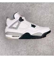 Air Jordan 4 White Gray Basketball Shoes