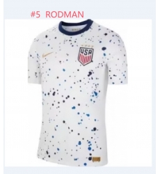 Women Soccer #5 RODMAN White Jersey Women Soccer #5 RODMAN White Jersey