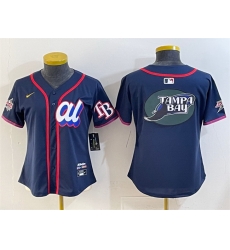 Youth American League Tampa Bay Rays Team Big Logo Navy 2025 All Star Edition Limited Stitched Baseball Jersey