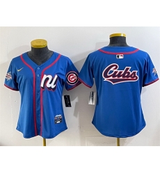 Youth National League Chicago Cubs Team Big Logo Blue 2025 All Star Edition Limited Stitched Baseball Jersey