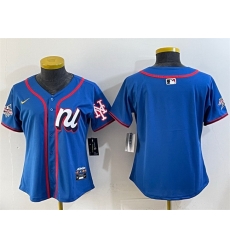 Youth National League New York Mets Blank Blue 2025 All Star Edition Limited Stitched Baseball Jersey