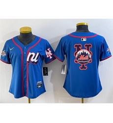 Youth National League New York Mets Team Big Logo Blue 2025 All Star Edition Limited Stitched Baseball Jersey