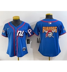 Youth National League Pittsburgh Pirates Team Big Logo Blue 2025 All Star Edition Limited Stitched Baseball Jersey
