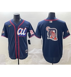 Men American League Detroit Tigers Team Big Logo Navy 2025 All Star Edition Limited Stitched Baseball Jersey