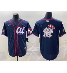 Men American League New York Yankees Team Big Logo Navy 2025 All Star Edition Limited Stitched Baseball Jersey 003