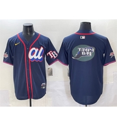 Men American League Tampa Bay Rays Team Big Logo Navy 2025 All Star Edition Limited Stitched Baseball Jersey