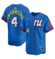 Men National League 4 Pete Crow Armstrong Blue 2025 All Star Edition Limited Stitched Baseball Jersey