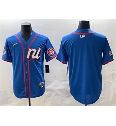 Men National League Chicago Cubs Blank Blue 2025 All Star Edition Limited Stitched Baseball Jersey