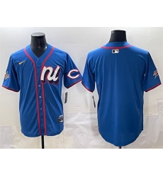 Men National League Cincinnati Reds Blank Blue 2025 All Star Edition Limited Stitched Baseball Jersey