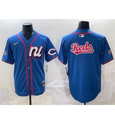 Men National League Cincinnati Reds Team Big Logo Blue 2025 All Star Edition Limited Stitched Baseball Jersey Men National League Cincinnati Reds Team Big Logo Blue 2025 All Star Edition Limited Stitched Baseball Jersey