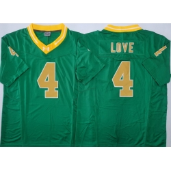 Men Norte Dame Fighting Irish Green #4 Jeremiyah Love Stitched F U S E NCAA Jersey