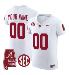 Men Women Youth Alabama Crimson Tide Vapor Elite Custom Jersey All Stitched White