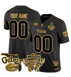 Men Women Youth Florida Gators 2024 Gasparilla Bowl Patch Gold Vapor Limited Custom Jersey All stitched Black Gold