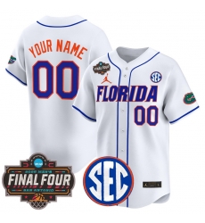Men Women Youth Florida Gators 2025 Final Four Patch Vapor Baseball Custom Jersey All Stitched White Men Women Youth Florida Gators 2025 Final Four Patch Vapor Baseball Custom Jersey All Stitched White