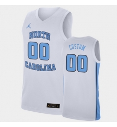 Men Women Youth Toddler North Carolina Tar Heels Custom College Basketball White Replica Jersey