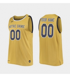Men Women Youth Toddler Notre Dame Fighting Irish Custom Replica Gold College Basketball Jersey