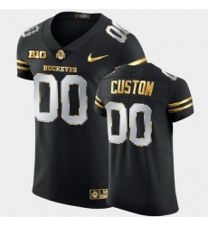 Men Women Youth Toddler Ohio State Buckeyes Custom Golden Edition Black Authentic Jersey