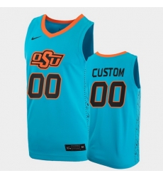 Men Women Youth Toddler Oklahoma State Cowboys Custom College Basketball Blue Jersey