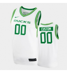 Men Women Youth Toddler Oregon Ducks Custom College Basketball White Replica 2020 21 Jersey